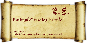 Mednyánszky Ernő névjegykártya