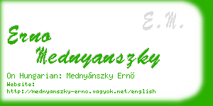 erno mednyanszky business card